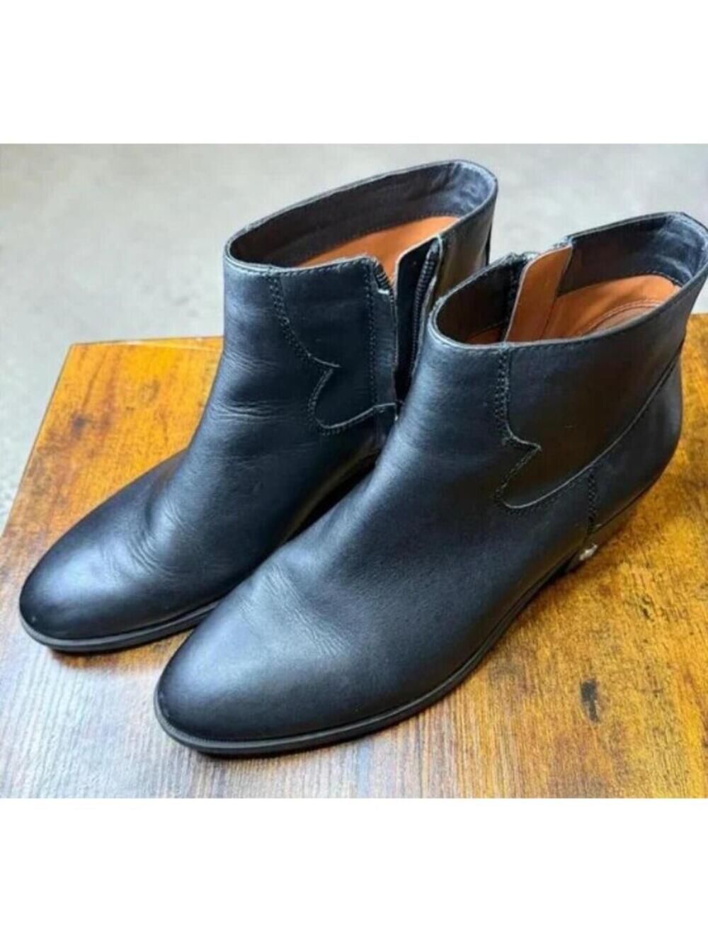 Coach Dani Ankle Booties Black Leather Women Size 8 B EUC